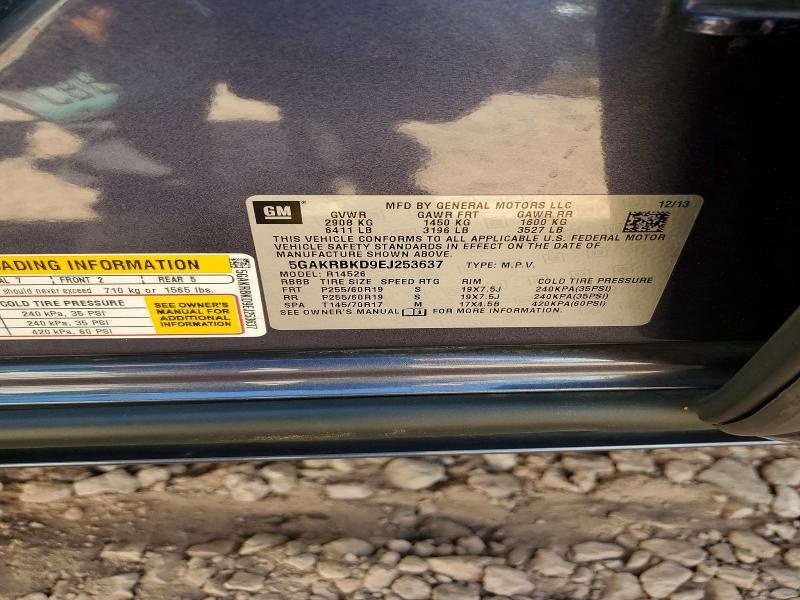 Продаж на аукціоні авто 2014 Buick Enclave, vin: 5GAKRBKD9EJ253637, номер лоту: 58738666
