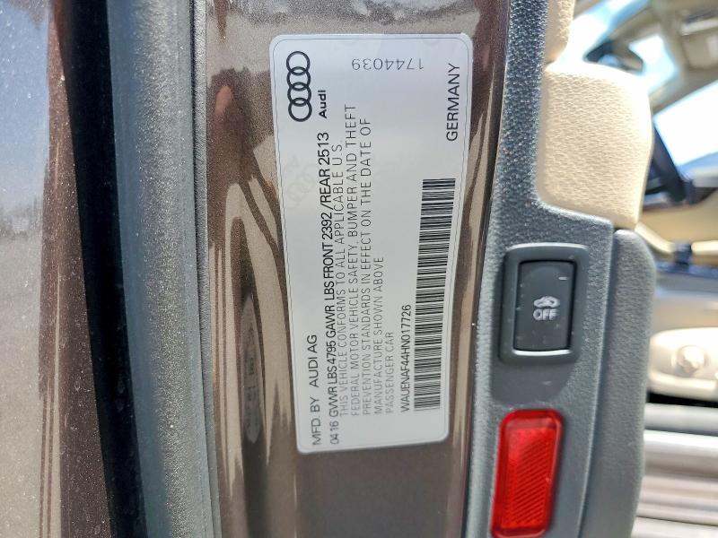 58277716 :رقم المزاد ، WAUENAF44HN017726 vin ، 2017 Audi A4 مزاد بيع