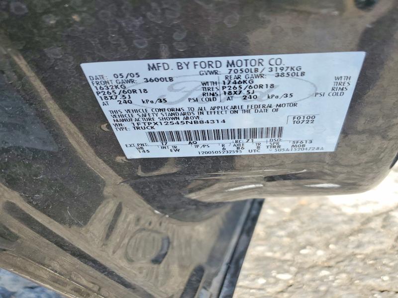 Aukcja sprzedaży 2005 Ford F150, vin: 1FTPX12545NB84314, numer aukcji: 55558086