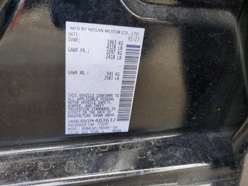Aukcja sprzedaży 2023 Nissan Altima, vin: 1N4BL4DV1PN403632, numer aukcji: 56350416