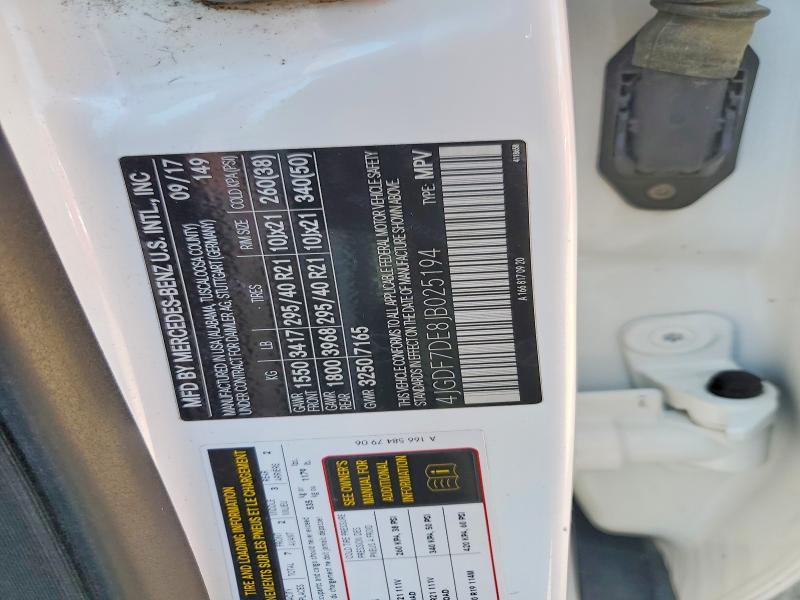 56297026 :رقم المزاد ، 4JGDF7DE8JB025194 vin ، 2018 Mercedes-benz Gls مزاد بيع