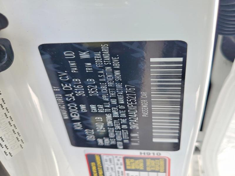 Продаж на аукціоні авто 2023 Kia Rio, vin: 3KPA24ADXPE521767, номер лоту: 57368426