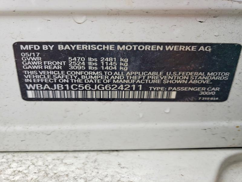 Aukcja sprzedaży 2018 Bmw 530xe, vin: WBAJB1C56JG624211, numer aukcji: 57817216