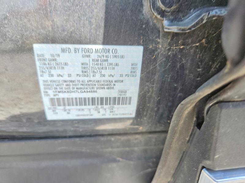 Продаж на аукціоні авто 2020 Ford Explorer, vin: 1FMSK8DH7LGA94886, номер лоту: 56193866