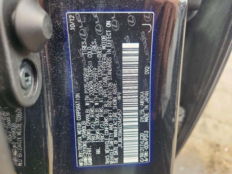 Продажа на аукционе авто 2013 Lexus Rx, vin: JTJBC1BA6D2445457, номер лота: 56068146