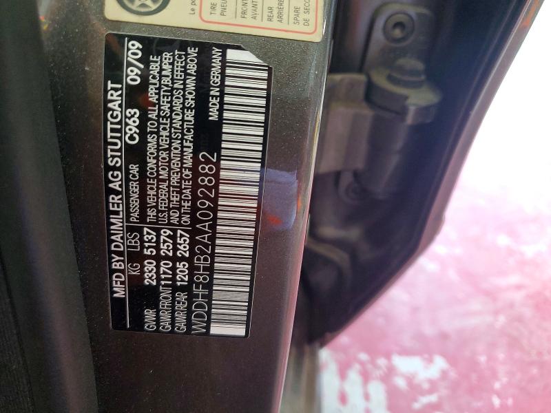 58637166 :رقم المزاد ، WDDHF8HB2AA092882 vin ، 2010 Mercedes-benz E مزاد بيع