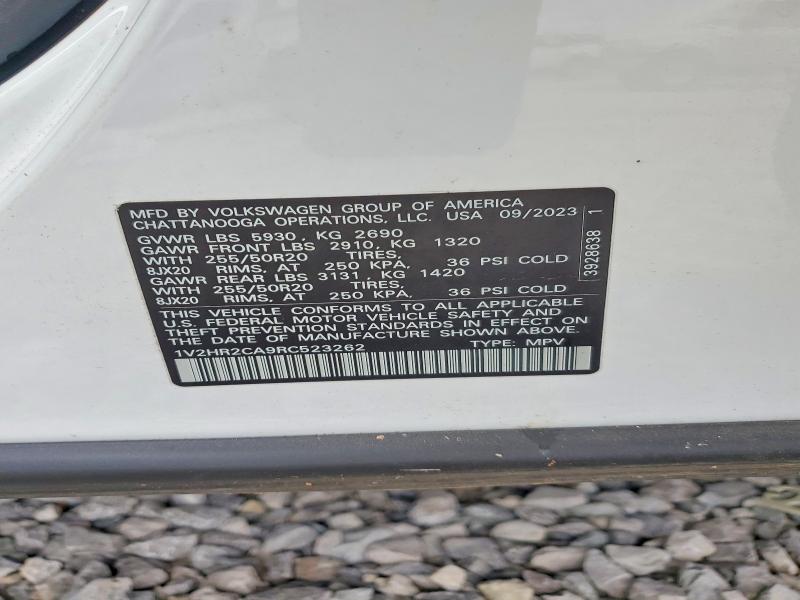 Aukcja sprzedaży 2024 Volkswagen Atlas, vin: 1V2HR2CA9RC523262, numer aukcji: 58190016