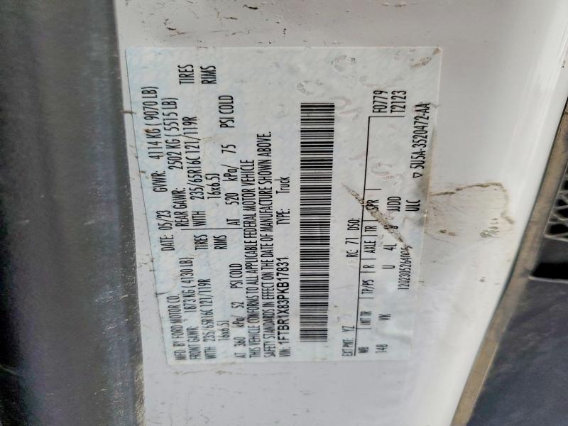 57878686 :رقم المزاد ، 1FTBR1X83PKB17831 vin ، 2023 Ford Transit مزاد بيع