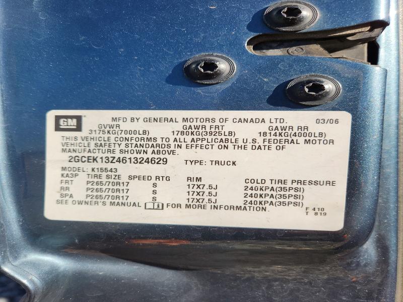 Продаж на аукціоні авто 2006 Chevrolet Silverado, vin: 2GCEK13Z461324629, номер лоту: 56865826