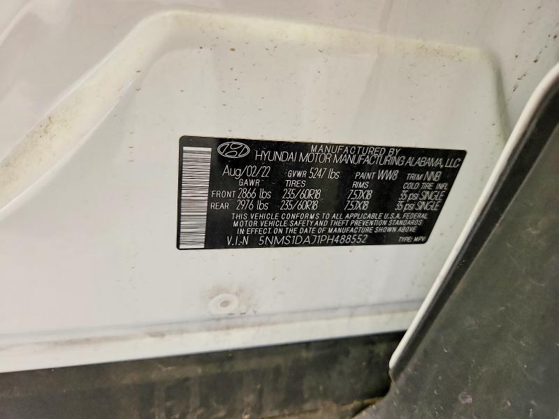 Aukcja sprzedaży 2023 Hyundai Santa Fe, vin: 5NMS1DAJ1PH488552, numer aukcji: 58512476