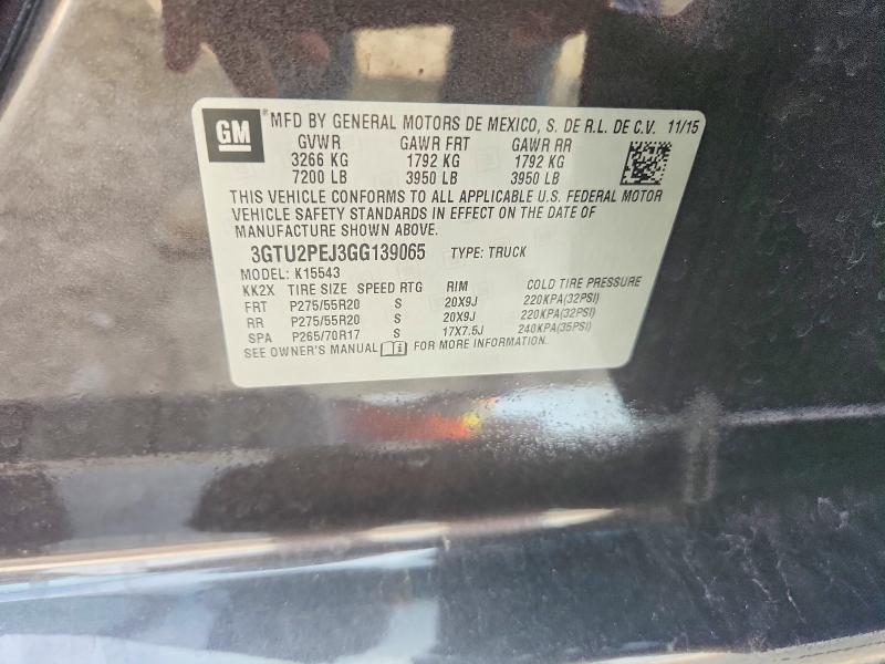 56600796 :رقم المزاد ، 3GTU2PEJ3GG139065 vin ، 2016 Gmc Sierra مزاد بيع