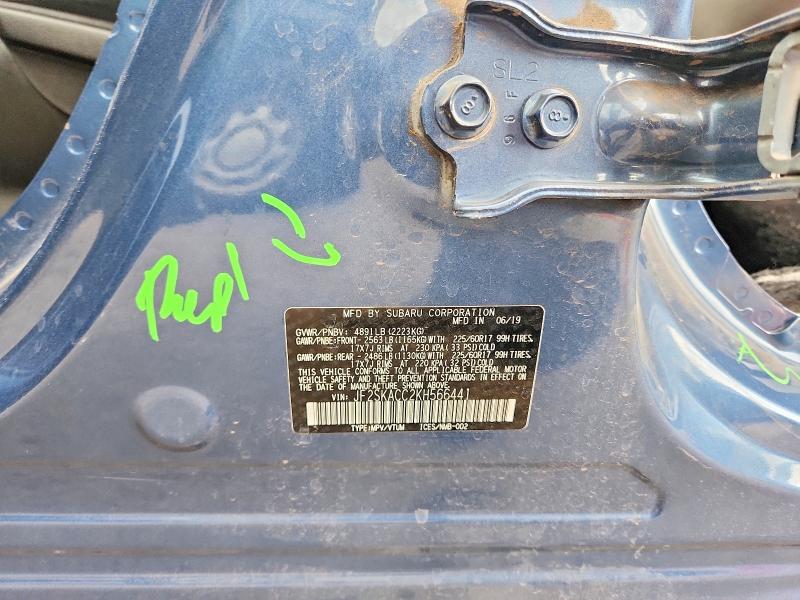 2019 Subaru Forester მანქანა იყიდება აუქციონზე, vin: JF2SKACC2KH566441, აუქციონის ნომერი: 56486986