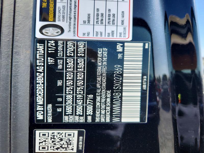 Aukcja sprzedaży 2025 Mercedes-benz G, vin: W1NWM0AB1SX027869, numer aukcji: 54883196
