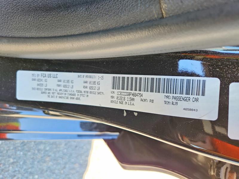 Aukcja sprzedaży 2015 Chrysler 200, vin: 1C3CCCDG8FN664754, numer aukcji: 55546216
