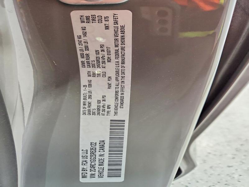 Aukcja sprzedaży 2025 Chrysler Pacifica, vin: 2C4RC1GG2SR535122, numer aukcji: 57651876