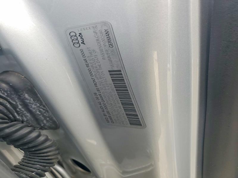 57577796 :رقم المزاد ، WAUMV94E19N002480 vin ، 2009 Audi A8 مزاد بيع
