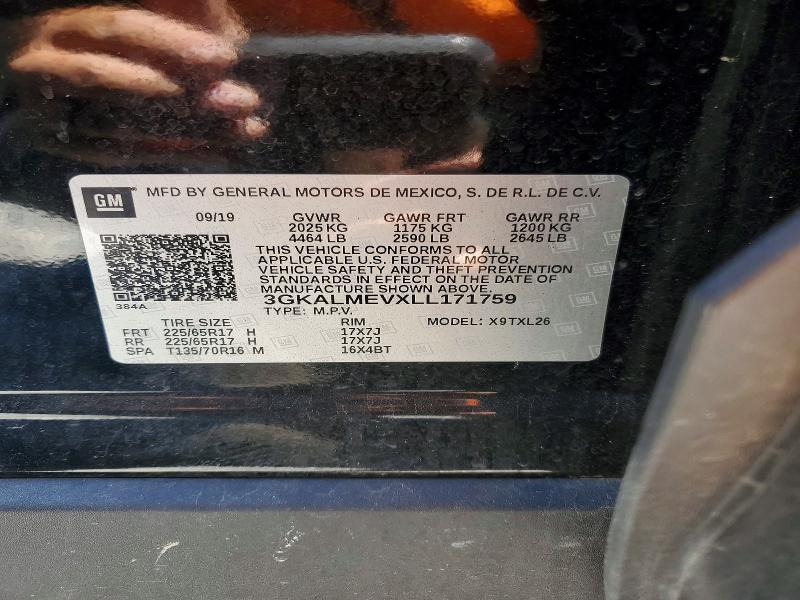 Aukcja sprzedaży 2020 Gmc Terrain, vin: 3GKALMEVXLL171759, numer aukcji: 55602956