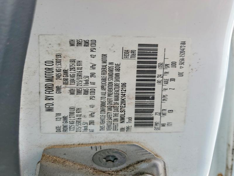 Продаж на аукціоні авто 2019 Ford Transit Connect, vin: NM0LS7E28K1412106, номер лоту: 55583146