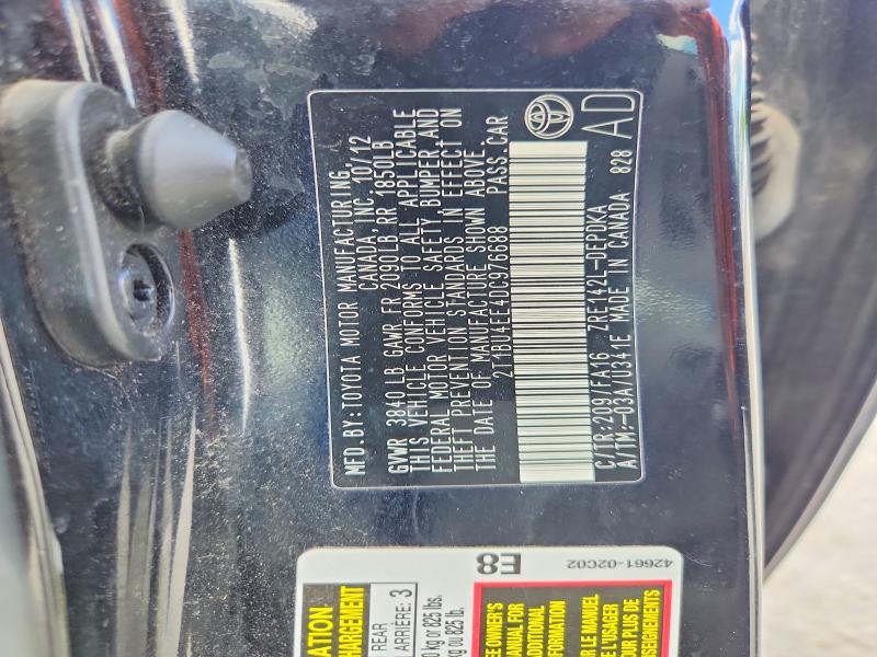 56867516 :رقم المزاد ، 2T1BU4EE4DC976688 vin ، 2013 Toyota Corolla مزاد بيع