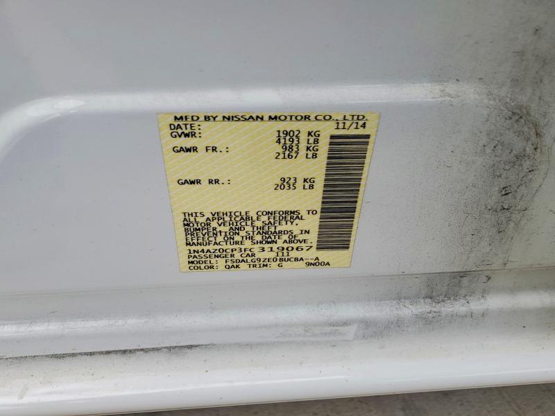 Aukcja sprzedaży 2015 Nissan Leaf, vin: 1N4AZ0CP3FC319067, numer aukcji: 56870836