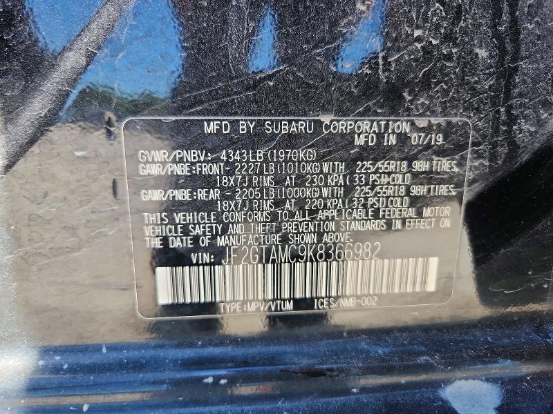 Продажа на аукционе авто 2019 Subaru Crosstrek, vin: JF2GTAMC9K8366982, номер лота: 57003996