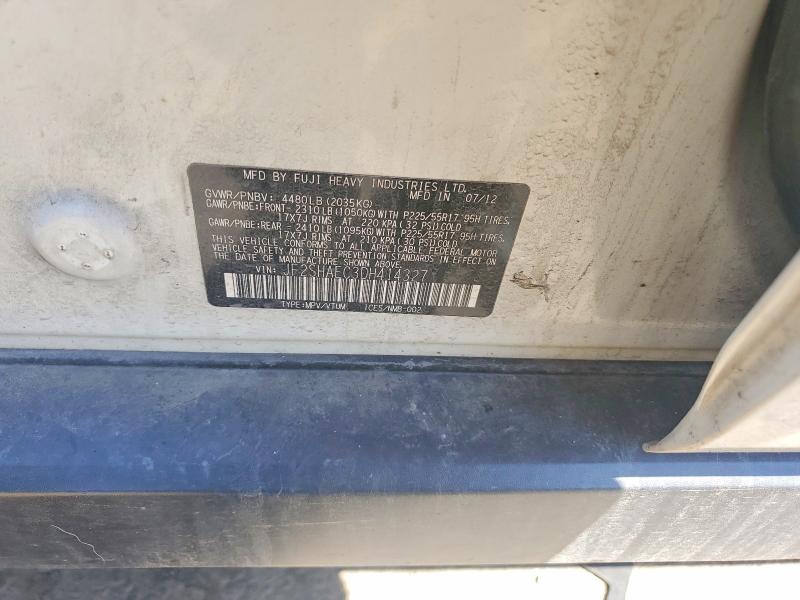 54481626 :رقم المزاد ، JF2SHAEC3DH414327 vin ، 2013 Subaru Forester مزاد بيع