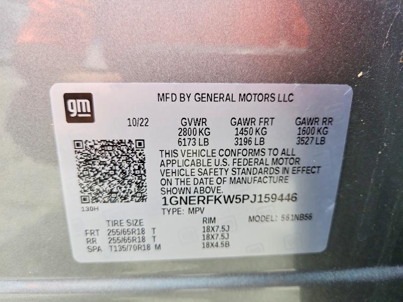 56650556 :رقم المزاد ، 1GNERFKW5PJ159446 vin ، 2023 Chevrolet Traverse مزاد بيع