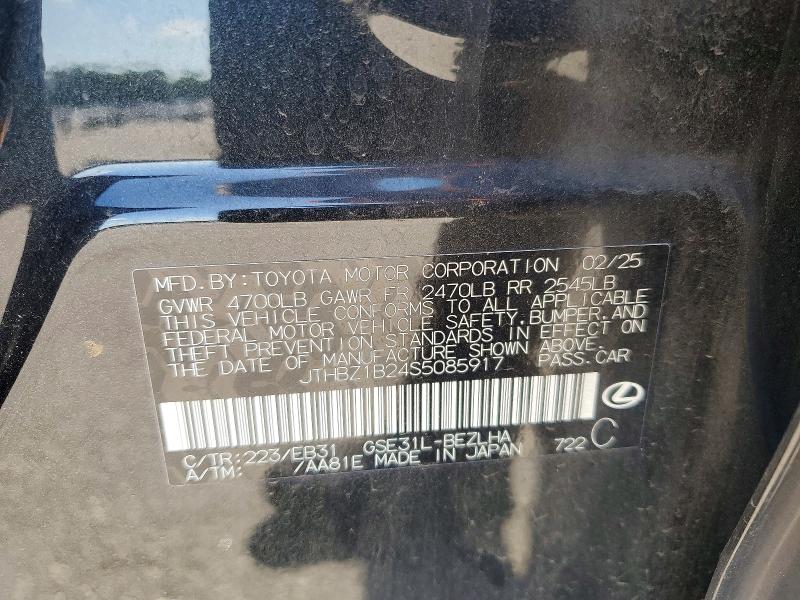 Продажа на аукционе авто 2025 Lexus Is 350, vin: JTHBZ1B24S5085917, номер лота: 85456185