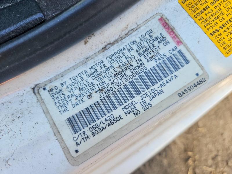 Aukcja sprzedaży 2003 Lexus Is, vin: JTHBD192130068205, numer aukcji: 54458066