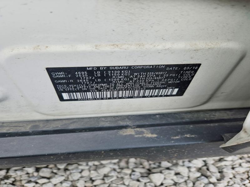 Продажа на аукционе авто 2018 Subaru Outback, vin: 4S4BSAFC5J3339259, номер лота: 56710866