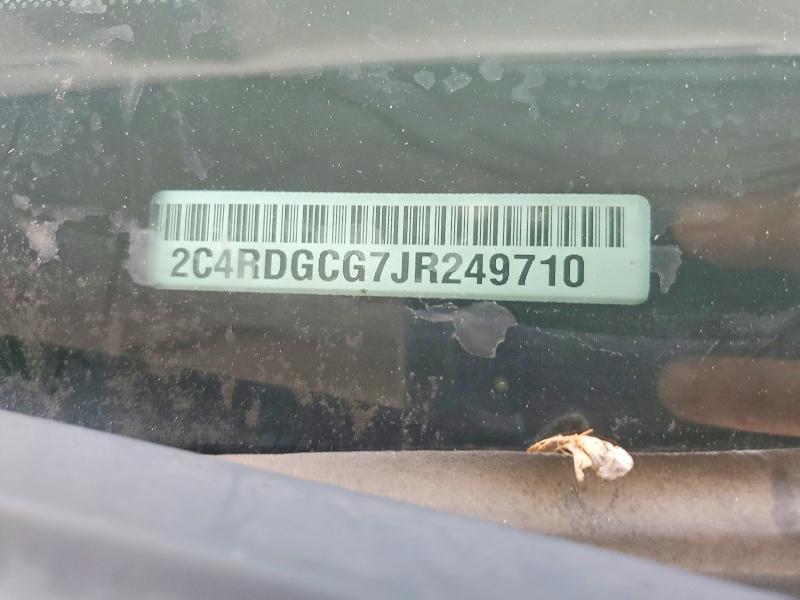 57969856 :رقم المزاد ، 2C4RDGCG7JR249710 vin ، 2018 Dodge Grand Caravan مزاد بيع