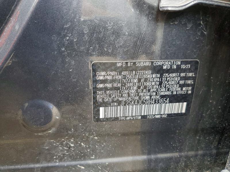 Продажа на аукционе авто 2024 Subaru Forester, vin: JF2SKAJC5RH433654, номер лота: 59217606