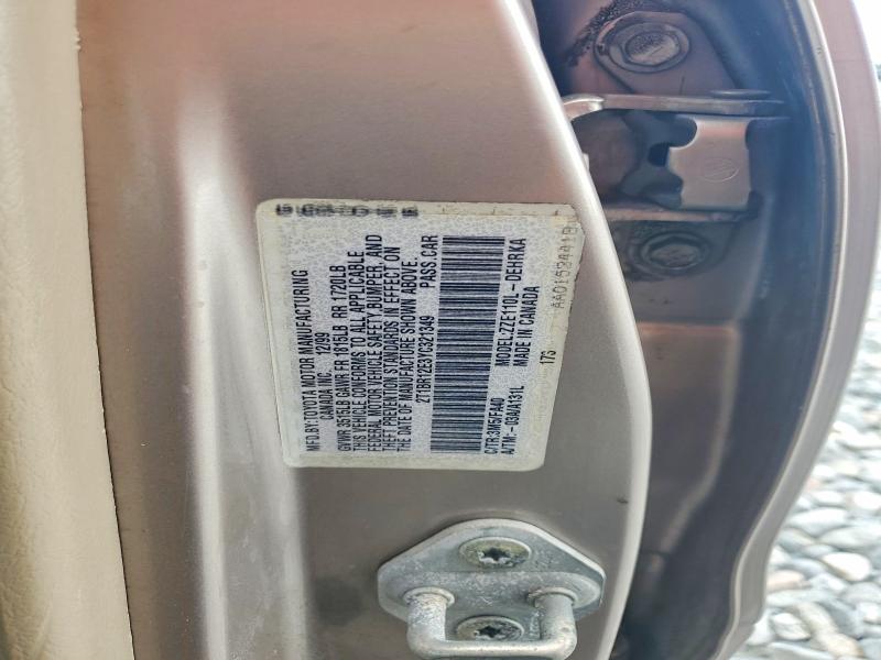 Продажа на аукционе авто 2000 Toyota Corolla, vin: 2T1BR12E3YC321349, номер лота: 58622166