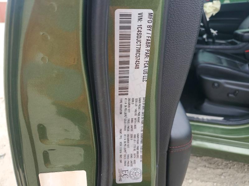 Продаж на аукціоні авто 2021 Dodge Durango, vin: 1C4SDJCT7MC574348, номер лоту: 56781216
