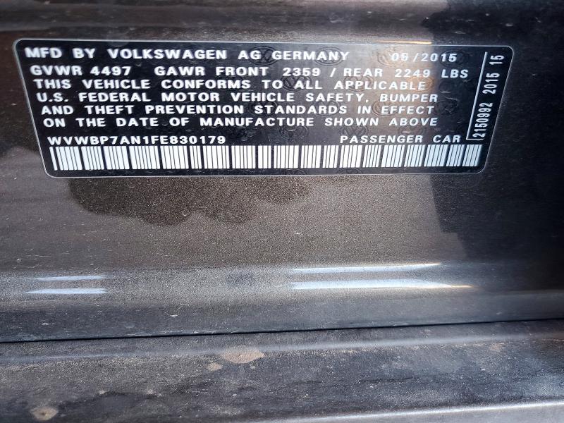 Продаж на аукціоні авто 2015 Volkswagen Cc, vin: WVWBP7AN1FE830179, номер лоту: 55317436