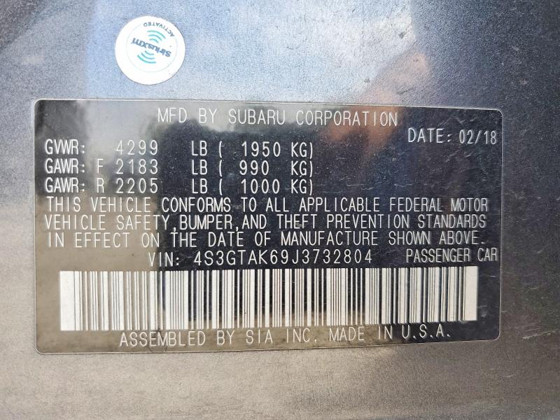 Продажа на аукционе авто 2018 Subaru Impreza, vin: 4S3GTAK69J3732804, номер лота: 59193876