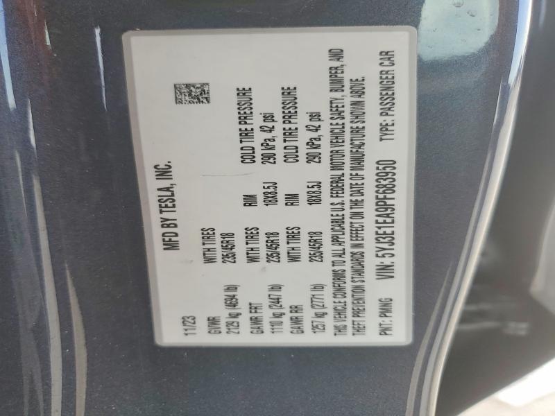 Продаж на аукціоні авто 2023 Tesla Model 3, vin: 5YJ3E1EA9PF683950, номер лоту: 58614386