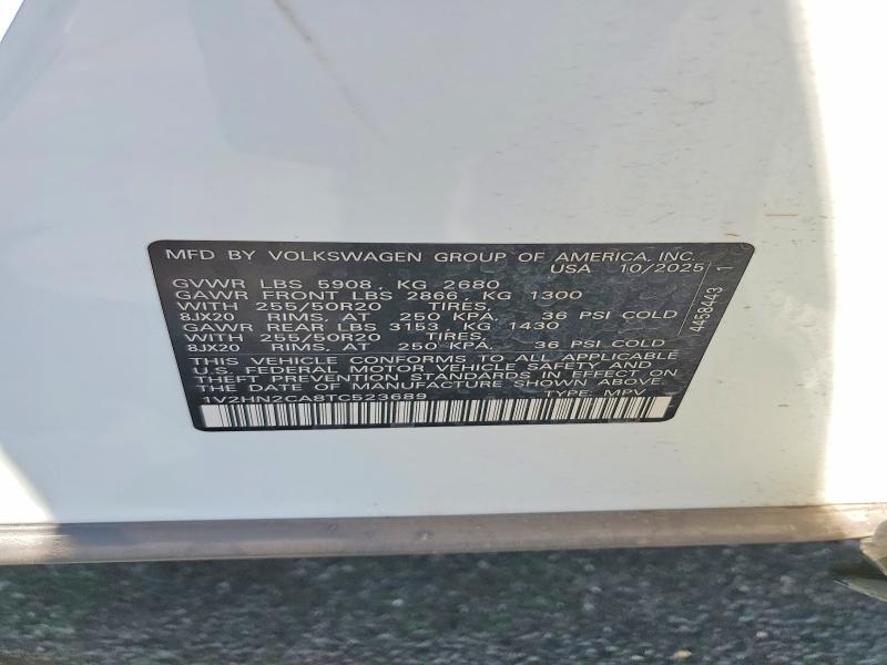 Продажа на аукционе авто 2026 Volkswagen Atlas, vin: 1V2HN2CA8TC523689, номер лота: 56438806