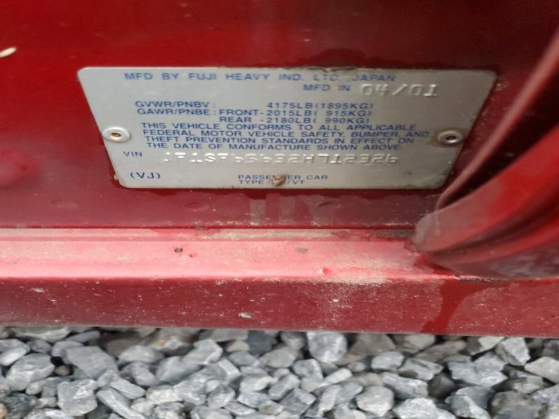 55578726 :رقم المزاد ، JF1SF65632H712326 vin ، 2002 Subaru Forester مزاد بيع