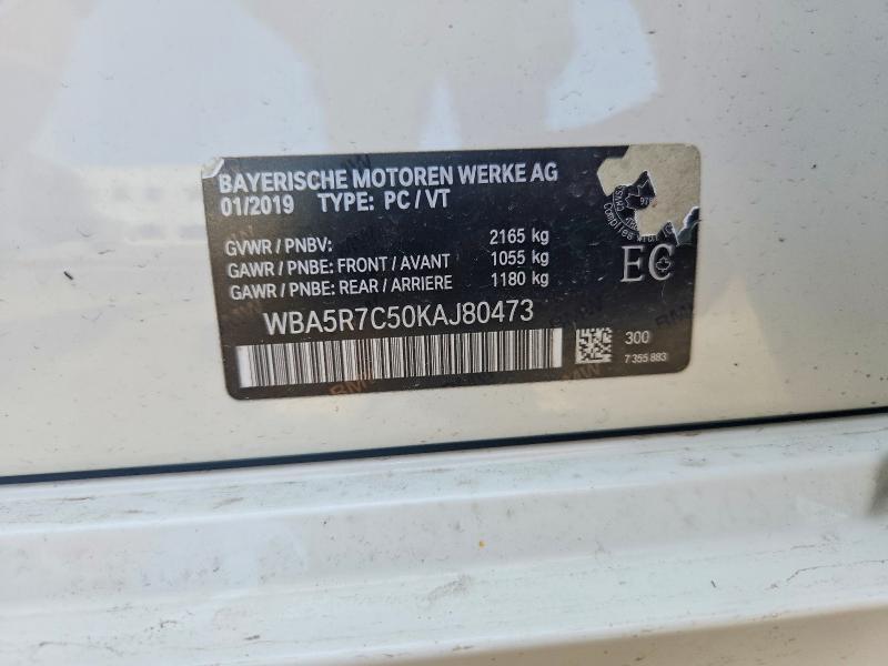 2019 Bmw 330xi მანქანა იყიდება აუქციონზე, vin: WBA5R7C50KAJ80473, აუქციონის ნომერი: 57190756