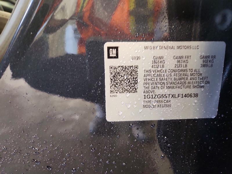 58007356 :رقم المزاد ، 1G1ZG5STXLF140638 vin ، 2020 Chevrolet Malibu مزاد بيع