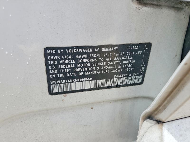 Продаж на аукціоні авто 2021 Volkswagen Arteon, vin: WVWAR7ANXME008550, номер лоту: 56493936