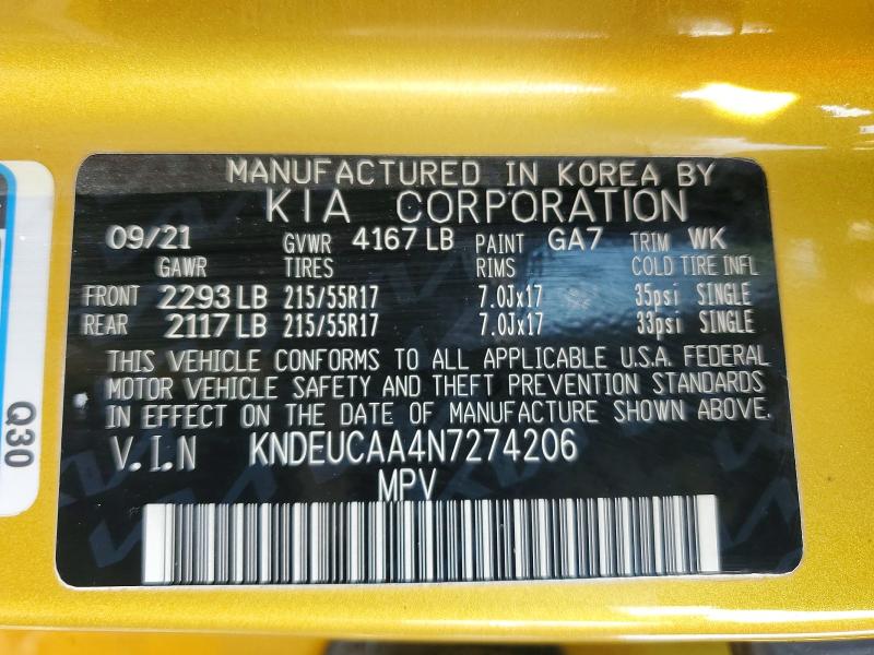 Продажа на аукционе авто 2022 Kia Seltos, vin: KNDEUCAA4N7274206, номер лота: 56802236