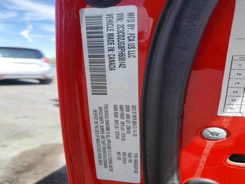 2023 Dodge Challenger მანქანა იყიდება აუქციონზე, vin: 2C3CDZJG8PH606142, აუქციონის ნომერი: 56185696