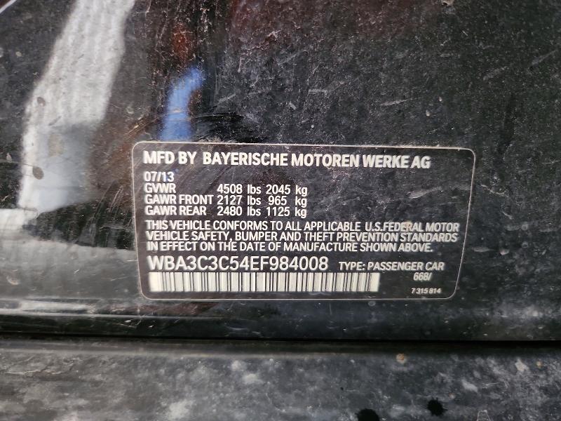 56106546 :رقم المزاد ، WBA3C3C54EF984008 vin ، 2014 Bmw 320 مزاد بيع