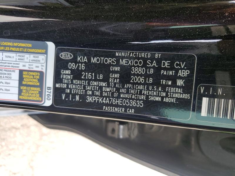Aukcja sprzedaży 2017 Kia Forte, vin: 3KPFK4A76HE053635, numer aukcji: 56780586