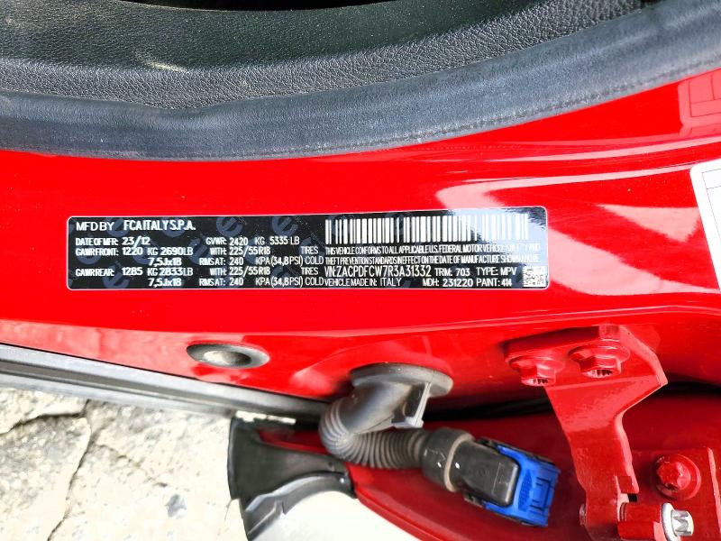 77247925 :رقم المزاد ، ZACPDFCW7R3A31332 vin ، 2024 Dodge Hornet مزاد بيع