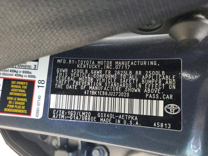 Aukcja sprzedaży 2018 Toyota Avalon, vin: 4T1BK1EB8JU273020, numer aukcji: 57339416
