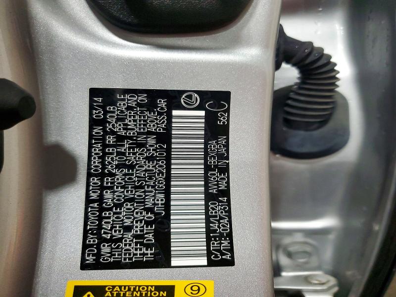 Продажа на аукционе авто 2014 Lexus Es, vin: JTHBW1GGXE2061012, номер лота: 55786336