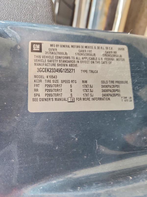 Aukcja sprzedaży 2009 Chevrolet Silverado, vin: 3GCEK23349G125271, numer aukcji: 56287716